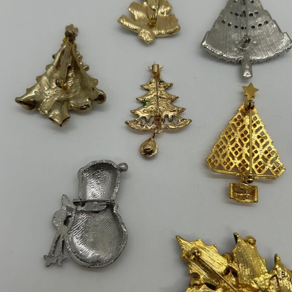 Christmas Brooch Tree Pin Radko Eisenberg Monet Claiborne Both Vintage Modern - Picture 12 of 16